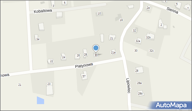 Nowa Wieś Malborska, Platynowa, 30, mapa Nowa Wieś Malborska