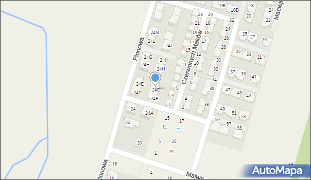 Nowa Wola, Plonowa, 24C, mapa Nowa Wola