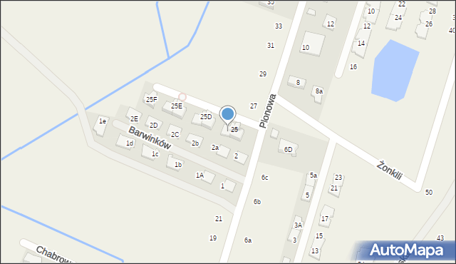 Nowa Wola, Plonowa, 25a, mapa Nowa Wola