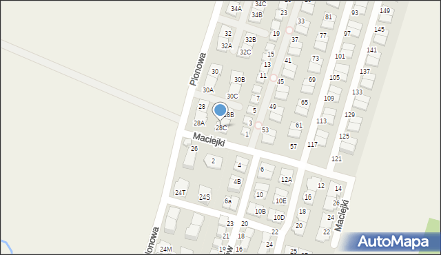 Nowa Wola, Plonowa, 28C, mapa Nowa Wola