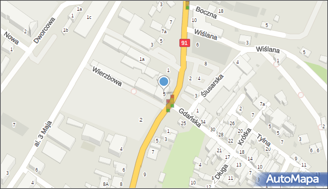 Nowe, Plac św. Rocha, 5, mapa Nowe