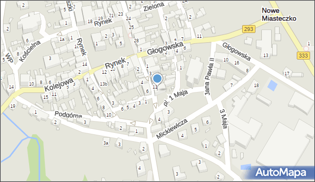 Nowe Miasteczko, Plac 1 Maja, 1, mapa Nowe Miasteczko