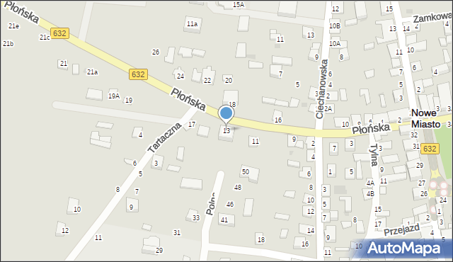 Nowe Miasto, Płońska, 15, mapa Nowe Miasto