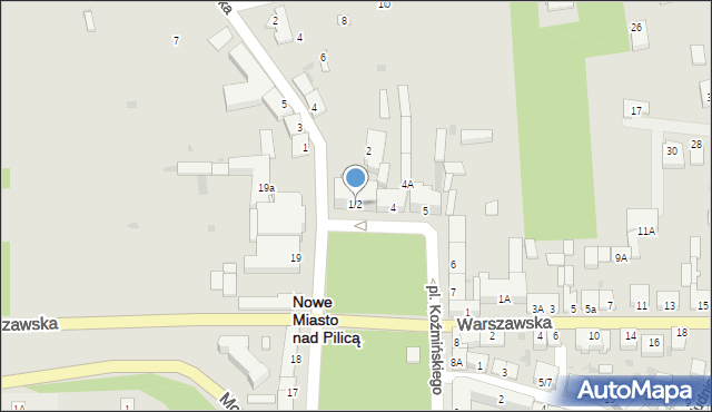 Nowe Miasto nad Pilicą, Plac o. Honorata Koźmińskiego, 1/2, mapa Nowe Miasto nad Pilicą