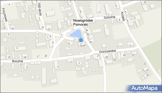Nowogródek Pomorski, Plac św. Floriana, 5, mapa Nowogródek Pomorski