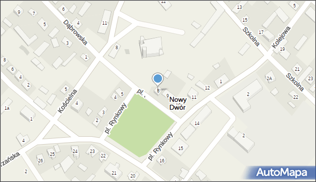 Nowy Dwór, Plac Rynkowy, 8, mapa Nowy Dwór