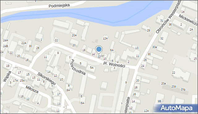 Nowy Dwór Gdański, Plac Wolności, 12, mapa Nowy Dwór Gdański