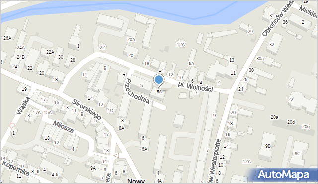 Nowy Dwór Gdański, Plac Wolności, 5A, mapa Nowy Dwór Gdański