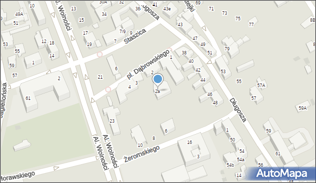 Nowy Sącz, Plac Dąbrowskiego Henryka, gen., 2a, mapa Nowego Sącza