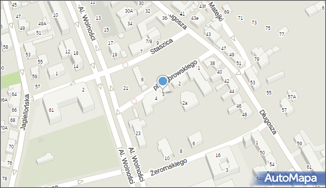 Nowy Sącz, Plac Dąbrowskiego Henryka, gen., 3, mapa Nowego Sącza