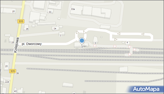 Nowy Tomyśl, Plac Dworcowy, 2, mapa Nowy Tomyśl