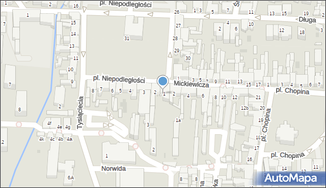 Nowy Tomyśl, Plac Niepodległości, 1, mapa Nowy Tomyśl