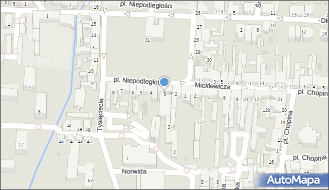 Nowy Tomyśl, Plac Niepodległości, 3, mapa Nowy Tomyśl
