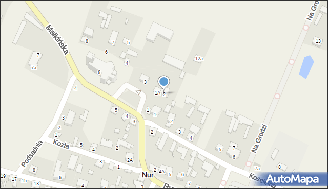 Nur, Plac Kościelny, 2, mapa Nur