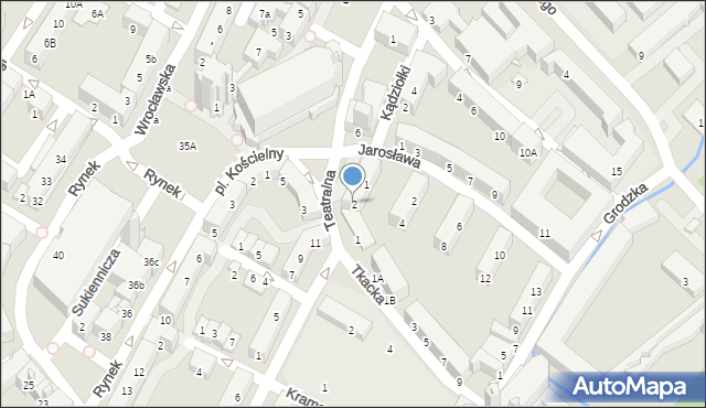 Nysa, Plac Kościelny, 2, mapa Nysy
