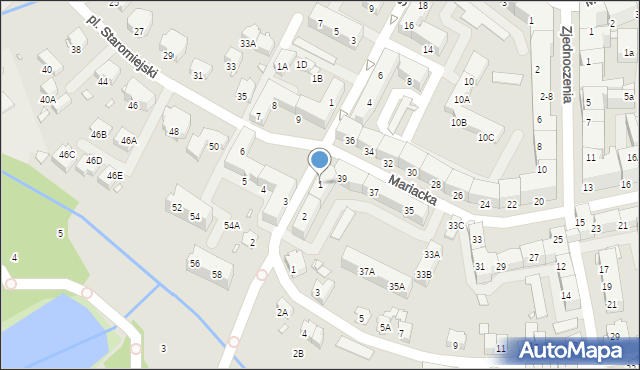 Nysa, Plac Staromiejski, 1, mapa Nysy