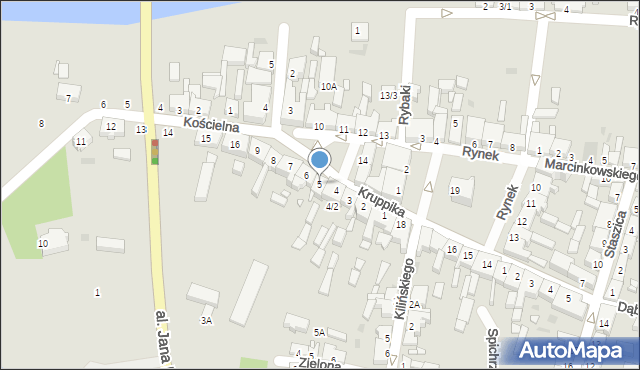 Obrzycko, Plac Kościuszki Tadeusza, gen., 5, mapa Obrzycko