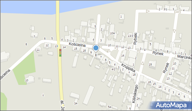 Obrzycko, Plac Kościuszki Tadeusza, gen., 8, mapa Obrzycko