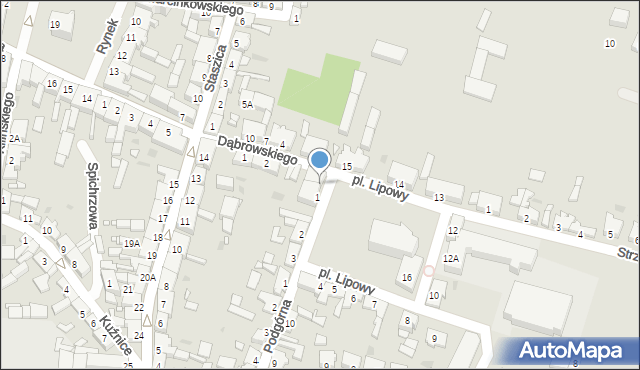 Obrzycko, Plac Lipowy, 1/1, mapa Obrzycko