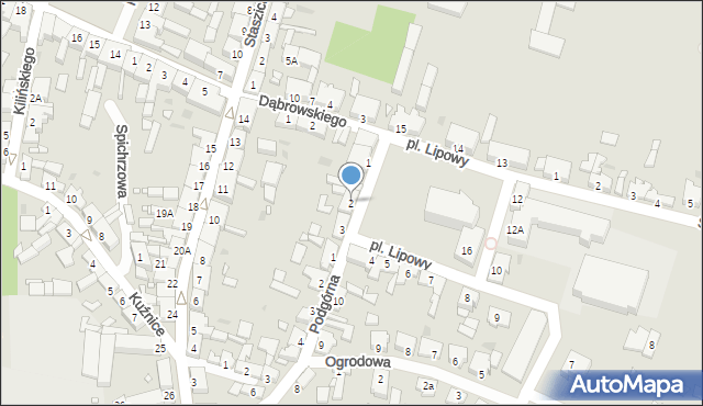 Obrzycko, Plac Lipowy, 2, mapa Obrzycko