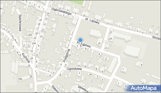 Obrzycko, Plac Lipowy, 5, mapa Obrzycko