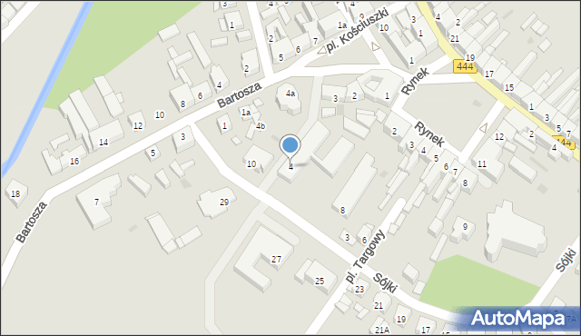 Odolanów, Plac Kościuszki Tadeusza, gen., 4, mapa Odolanów