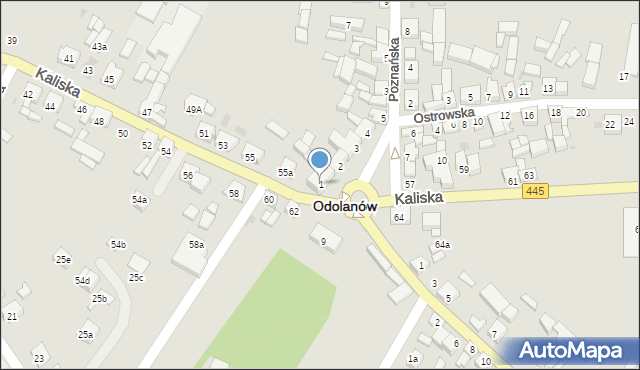 Odolanów, Plac św. Barbary, 1, mapa Odolanów