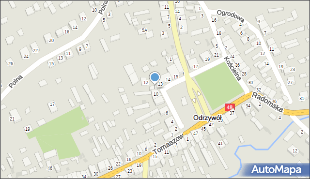Odrzywół, Plac Kilińskiego Jana, płk., 11, mapa Odrzywół