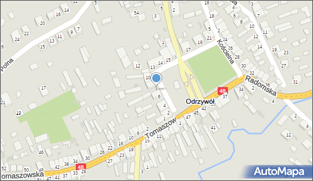 Odrzywół, Plac Kilińskiego Jana, płk., 7, mapa Odrzywół