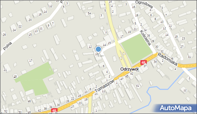 Odrzywół, Plac Kilińskiego Jana, płk., 9, mapa Odrzywół