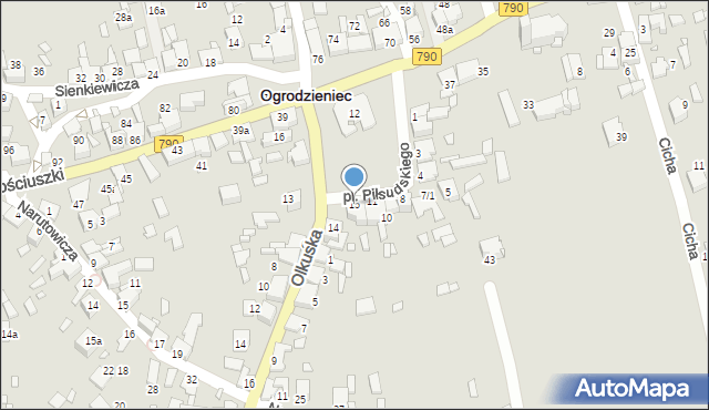 Ogrodzieniec, Plac Piłsudskiego Józefa, marsz., 15, mapa Ogrodzieniec