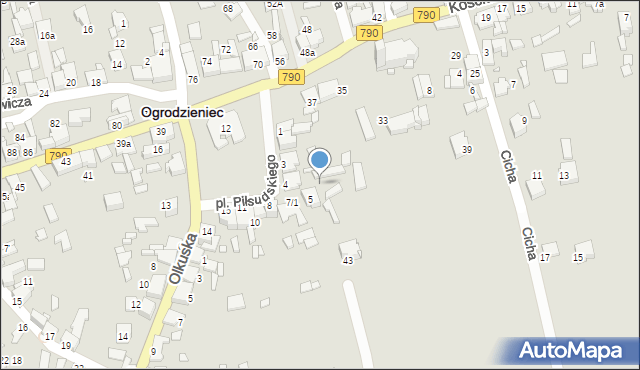 Ogrodzieniec, Plac Piłsudskiego Józefa, marsz., 6, mapa Ogrodzieniec