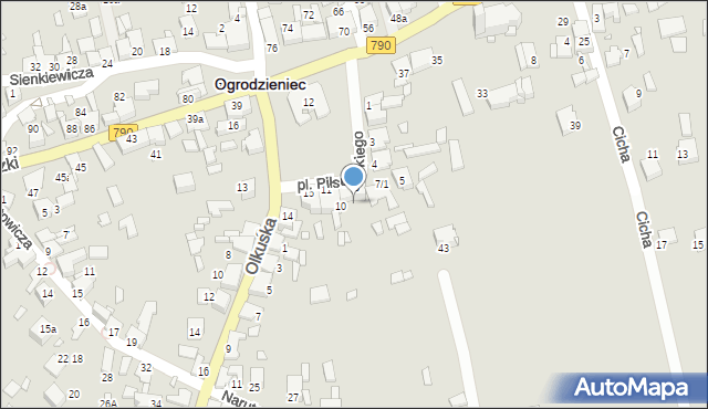 Ogrodzieniec, Plac Piłsudskiego Józefa, marsz., 9, mapa Ogrodzieniec