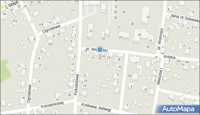 Ogrodzieniec, Plac Wolności, 20, mapa Ogrodzieniec