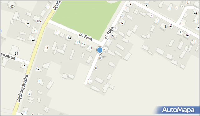 Oksa, Plac Reja Mikołaja, 8, mapa Oksa