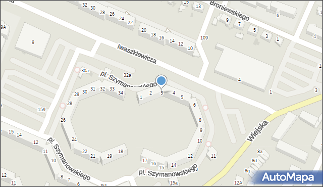 Oława, Plac Szymanowskiego Karola, 3, mapa Oława