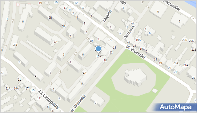 Olecko, Plac Wolności, 10a, mapa Olecko