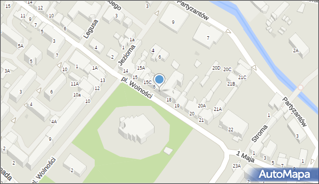 Olecko, Plac Wolności, 17, mapa Olecko
