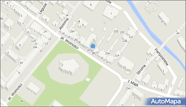 Olecko, Plac Wolności, 19, mapa Olecko