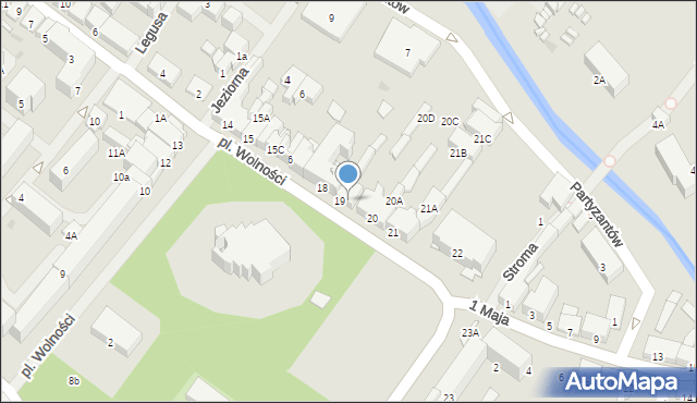 Olecko, Plac Wolności, 19a, mapa Olecko