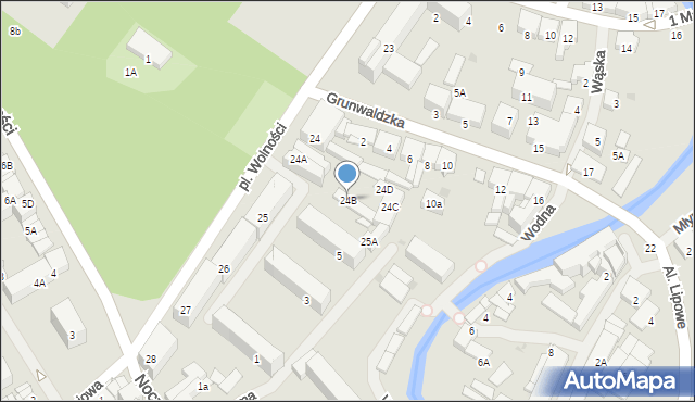 Olecko, Plac Wolności, 24B, mapa Olecko