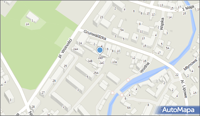 Olecko, Plac Wolności, 24D, mapa Olecko