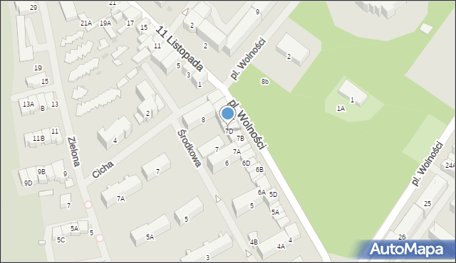 Olecko, Plac Wolności, 7D, mapa Olecko