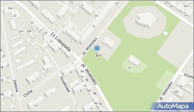 Olecko, Plac Wolności, 8b, mapa Olecko