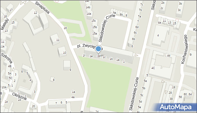 Oleśnica, Plac Zwycięstwa, 1d, mapa Oleśnica