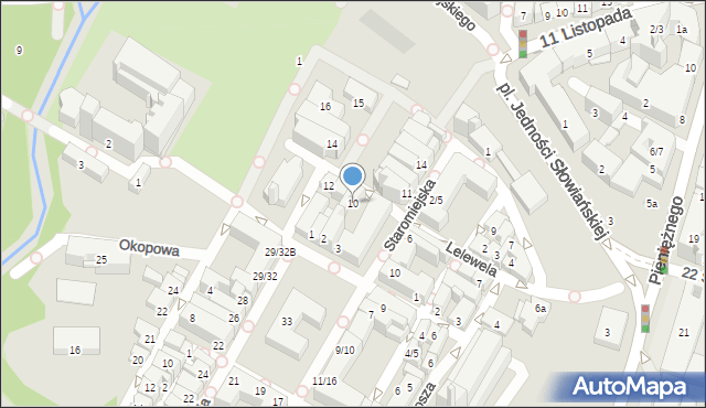 Olsztyn, Plac Targ Rybny, 10, mapa Olsztyna