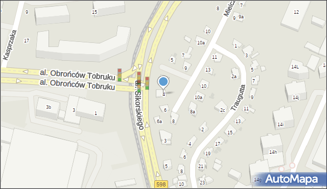 Olsztyn, Plac Lotników, 4, mapa Olsztyna