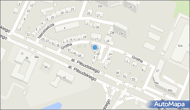 Olsztyn, Plac Daszyńskiego Ignacego, 7, mapa Olsztyna
