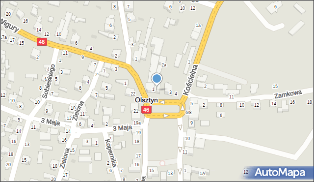 Olsztyn, Plac Piłsudskiego Józefa, marsz., 2, mapa Olsztyna