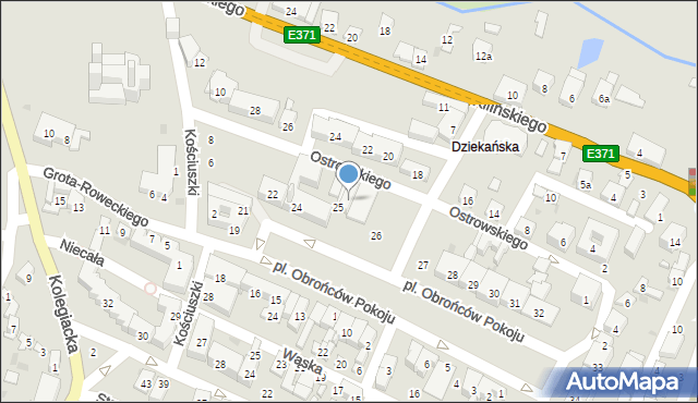 Opatów, Plac Obrońców Pokoju, 25a, mapa Opatów